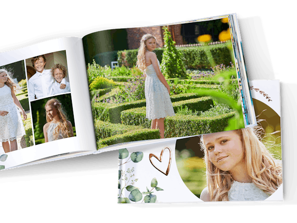 Fotoboek met communiefoto's als communiecadeau